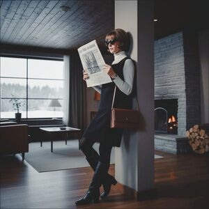 Vintage Black Velvet Dress